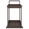 vidaXL Carrello da Bar Marrone 100x45x83 cm in Polyrattan