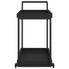 vidaXL Carrello da Bar Nero 100x45x83 cm in Polyrattan