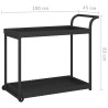 vidaXL Carrello da Bar Nero 100x45x83 cm in Polyrattan