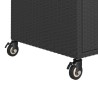 vidaXL Carrello da Bar con Cassetto Nero 100x45x97 cm in Polyrattan