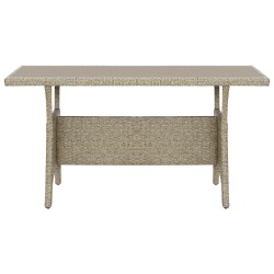    Tavolo da Giardino Grigio 130x70x66 cm in Polyrattan