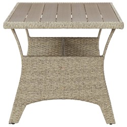    Tavolo da Giardino Grigio 130x70x66 cm in Polyrattan