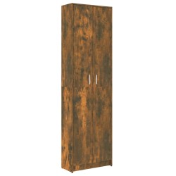    Armadio da Corridoio Rovere Fumo 55x25x189 cm Legno ingegnerizzato