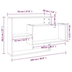    Mensola a Muro Rovere Fumo 104x20x58,5 cm Legno ingegnerizzato