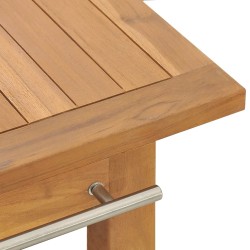 vidaXL Vanità da Bagno in Legno Massello di Teak 132x45x75 cm