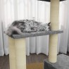 Albero per Gatti con Tiragraffi in Sisal Grigio Chiaro 71 cm