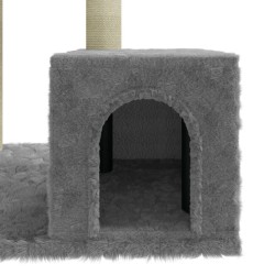 Albero per Gatti con Tiragraffi in Sisal Grigio Chiaro 71 cm