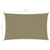    Parasole a Vela Oxford Rettangolare 3x6 m Beige