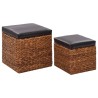    Set Pouf 2 pz in Giunco Marrone