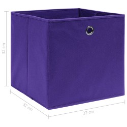 Scatole 4 pz Viola 32x32x32 cm in Tessuto