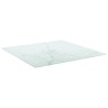 vidaXL Piano Tavolo Bianco 60x60 cm 6mm Vetro Temperato Aspetto Marmo