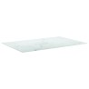 vidaXL Piano per Tavolo Bianco 100x62cm 8mm in Vetro Aspetto Marmo 