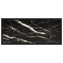 vidaXL Tavolo Consolle Nero 80x35x75 cm in Vetro Temperato