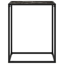 vidaXL Tavolo Consolle Nero 60x35x75 cm in Vetro Temperato