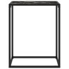 vidaXL Tavolo Consolle Nero 60x35x75 cm in Vetro Temperato