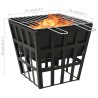    Braciere e Barbecue 2 in 1 34x34x48 cm in Acciaio