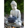 HEISSNER Decorazione per Laghetto Buddha Grigio 37x31x50 cm