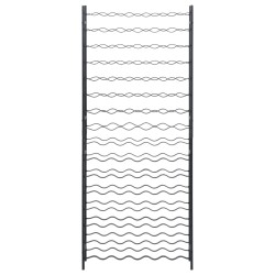 vidaXL Portavini da 96 Bottiglie Nero in Ferro