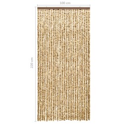    Zanzariera Beige e Marrone 100x220 cm Ciniglia