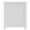    Tavolino da Salotto Bianco 71x49x55cm in Legno Massello di Pino