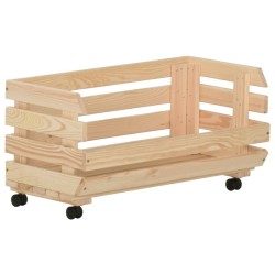 vidaXL Carrello Portaverdure 57x30x80 cm in Legno Massello di Pino