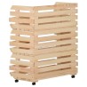 vidaXL Carrello Portaverdure 77x30x80 cm in Legno Massello di Pino