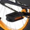 vidaXL Bici per Bambini con Trasportino Frontale 20'' Nero e Arancione 