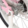 vidaXL Bici per Bambini con Trasportino Frontale 14'' Bianca e Rosa 