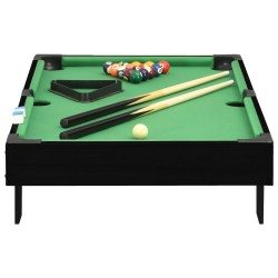 vidaXL Mini Tavolo da Biliardo 3 Piedi 92x52x19 cm Nero e Verde