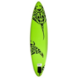 vidaXL Set Tavola Gonfiabile da SUP 366x76x15 cm Verde