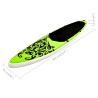 vidaXL Set Tavola Gonfiabile da SUP 366x76x15 cm Verde