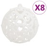 vidaXL Set Palline di Natale 111 pz Bianco in Polistirene