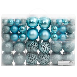 vidaXL Palline di Natale 100 pz Turchesi 3 / 4 / 6 cm