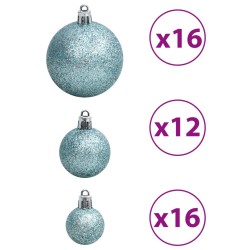 vidaXL Palline di Natale 100 pz Turchesi 3 / 4 / 6 cm