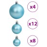 vidaXL Palline di Natale 100 pz Turchesi 3 / 4 / 6 cm