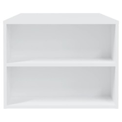    Tavolino da Salotto Bianco 102x55x42 cm Legno Legno ingegnerizzato