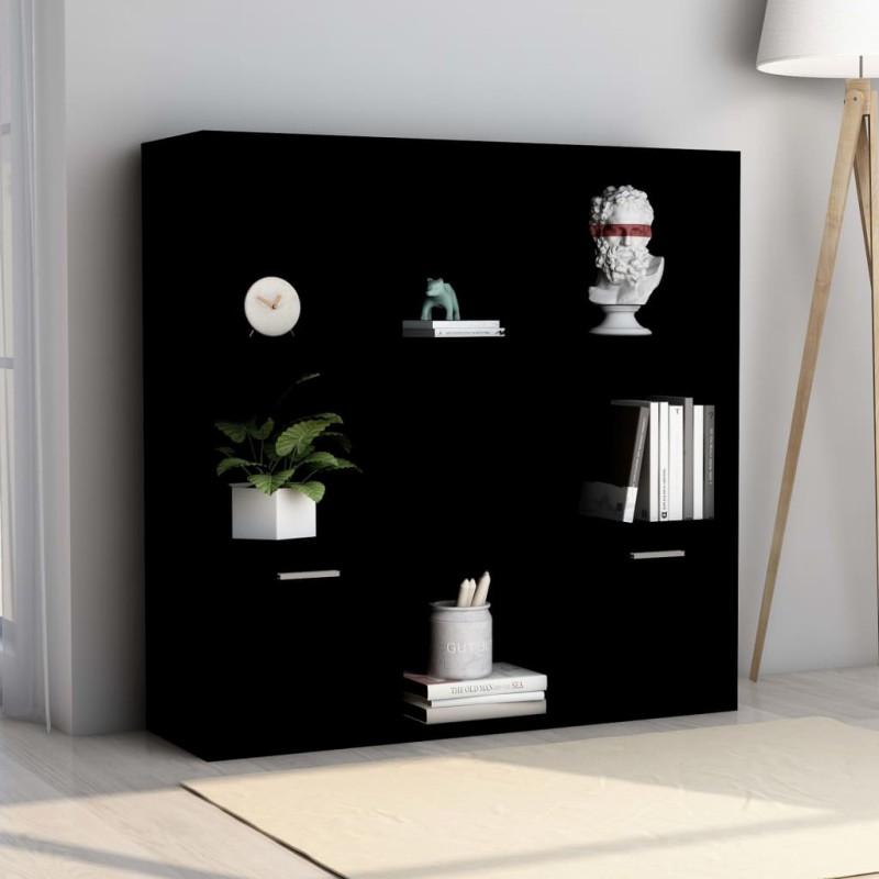    Libreria Nera 98x30x98 cm in Truciolato