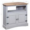    Tavolo Console in Pino Messicano Corona Grigio 80x43x78 cm