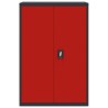 vidaXL Armadio Classificatore Antracite e Rosso 90x40x140cm in Acciaio