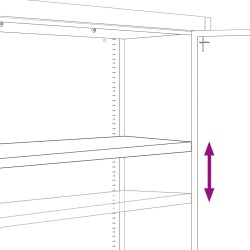 vidaXL Armadio Classificatore Bianco 90x40x180 cm in Acciaio