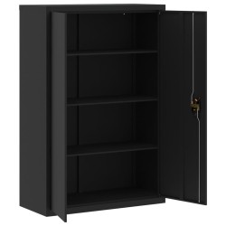 vidaXL Armadio Classificatore Nero 90x40x140 cm in Acciaio