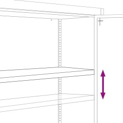 vidaXL Armadio Classificatore Antracite e Bianco 90x40x105 cm Acciaio