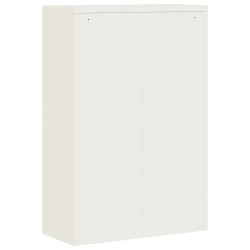 vidaXL Armadio Classificatore Bianco 90x40x140 cm in Acciaio