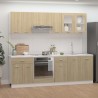 Set Armadi da Cucina 8 pz Rovere Sonoma in Truciolato