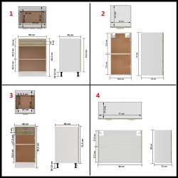 Set Armadi da Cucina 8 pz Rovere Sonoma in Truciolato