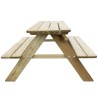    Tavolo da Picnic per Bambini 89 x 89,6 x 50,8 cm in Legno di Pino