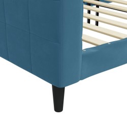 vidaXL Letto da Giorno Blu 100x200 cm in Velluto