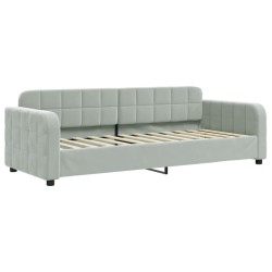 vidaXL Letto da Giorno Grigio Chiaro 80x200 cm in Velluto