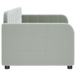 vidaXL Letto da Giorno Grigio Chiaro 80x200 cm in Velluto