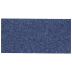 Pannelli Murali 12 pz Blu 30x15 cm Tessuto 0,54 m²